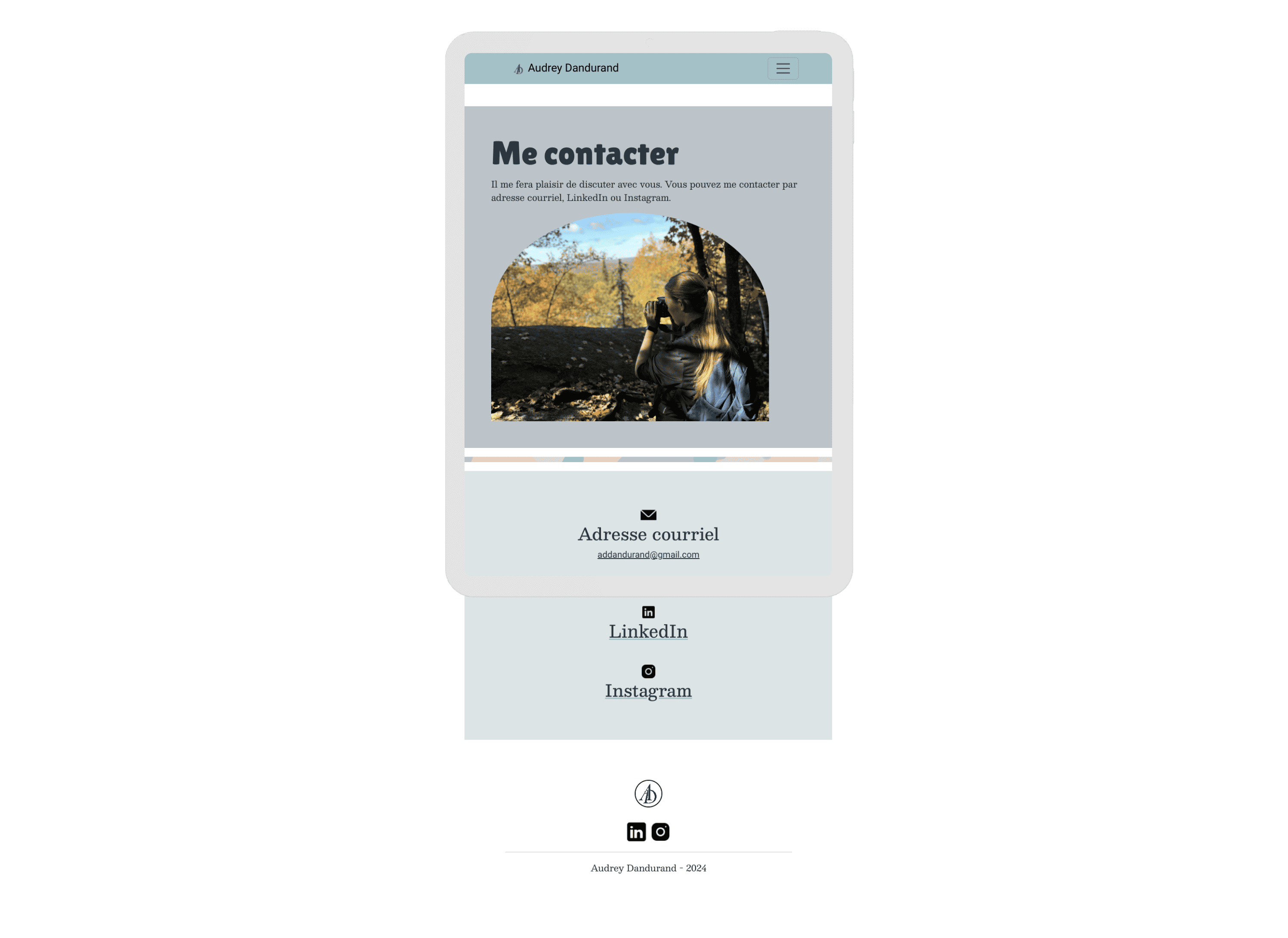Maquette contact tablette